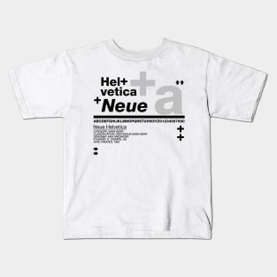 Helvetica Neue Retro Typeface Design Kids T-Shirt